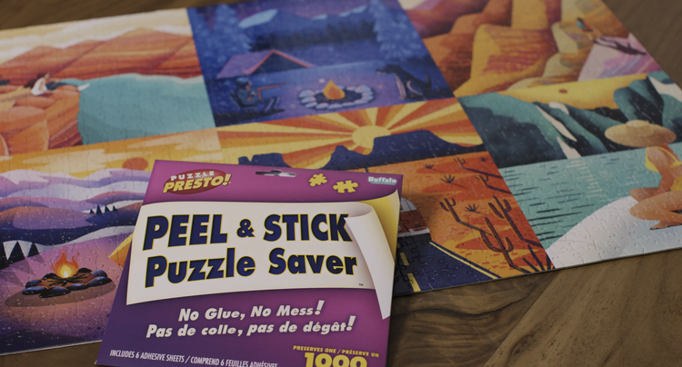 Buffalo Games Puzzle Presto! Peel & Stick Puzzle Saver