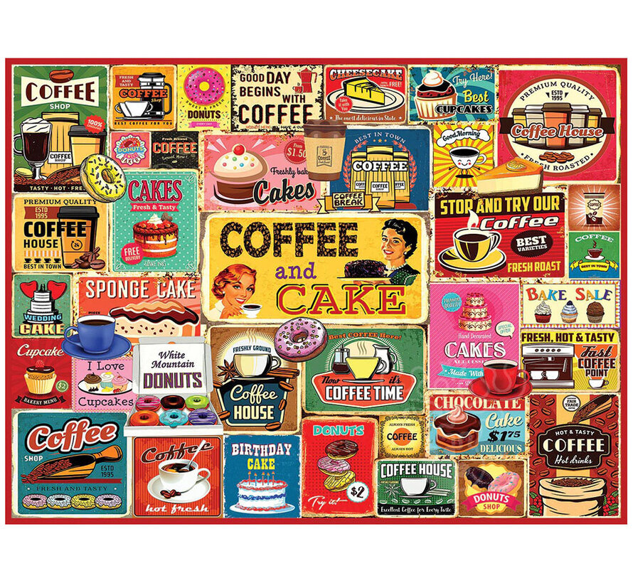 White Mountain Coffee & Cake 500 Piece Puzzle